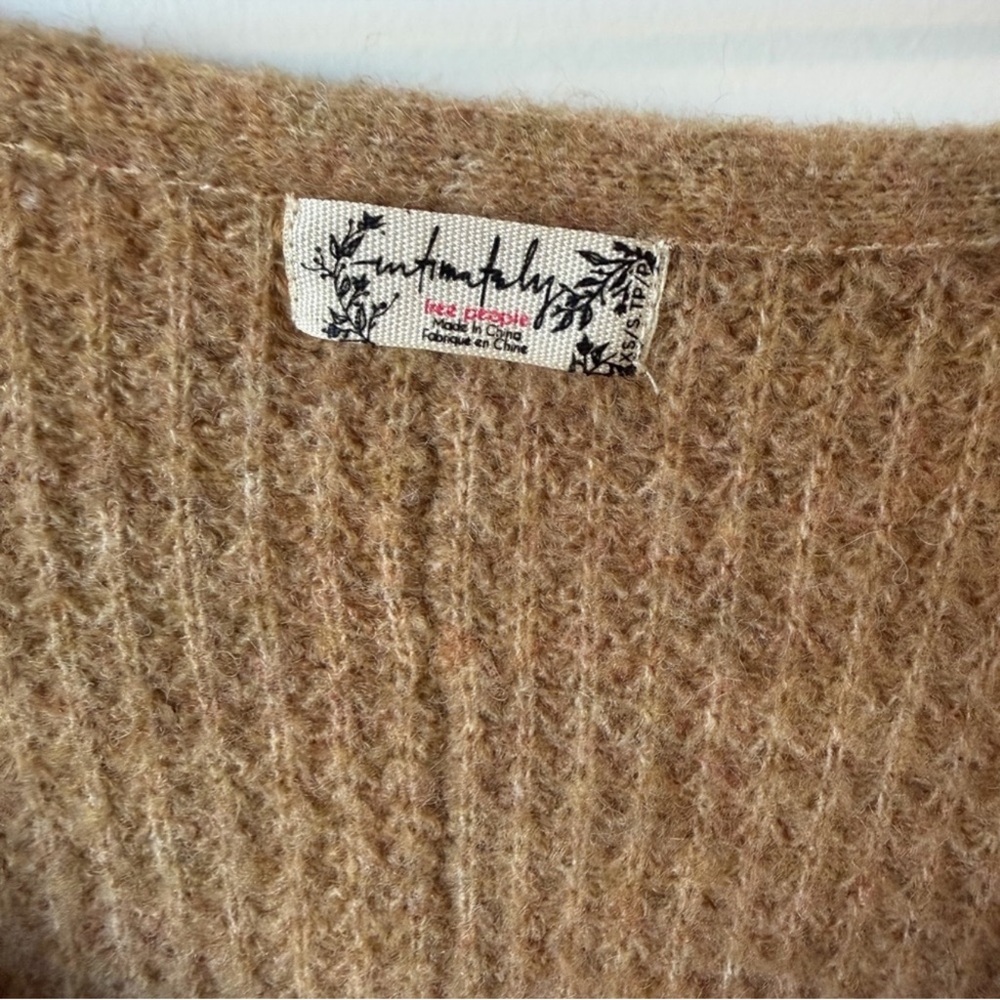 ⚡️NWOT Free People Oversized Thermal Waffle Sweater - Picture 3 of 5
